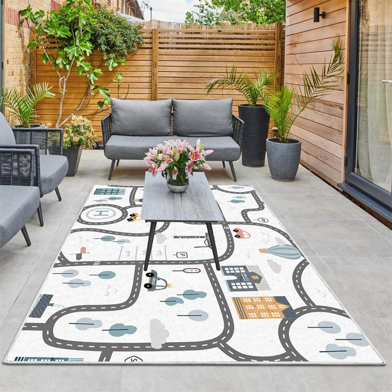 Amazon.com: Kids Rug Road Washable Area Rug Living Room Rugs 6x9